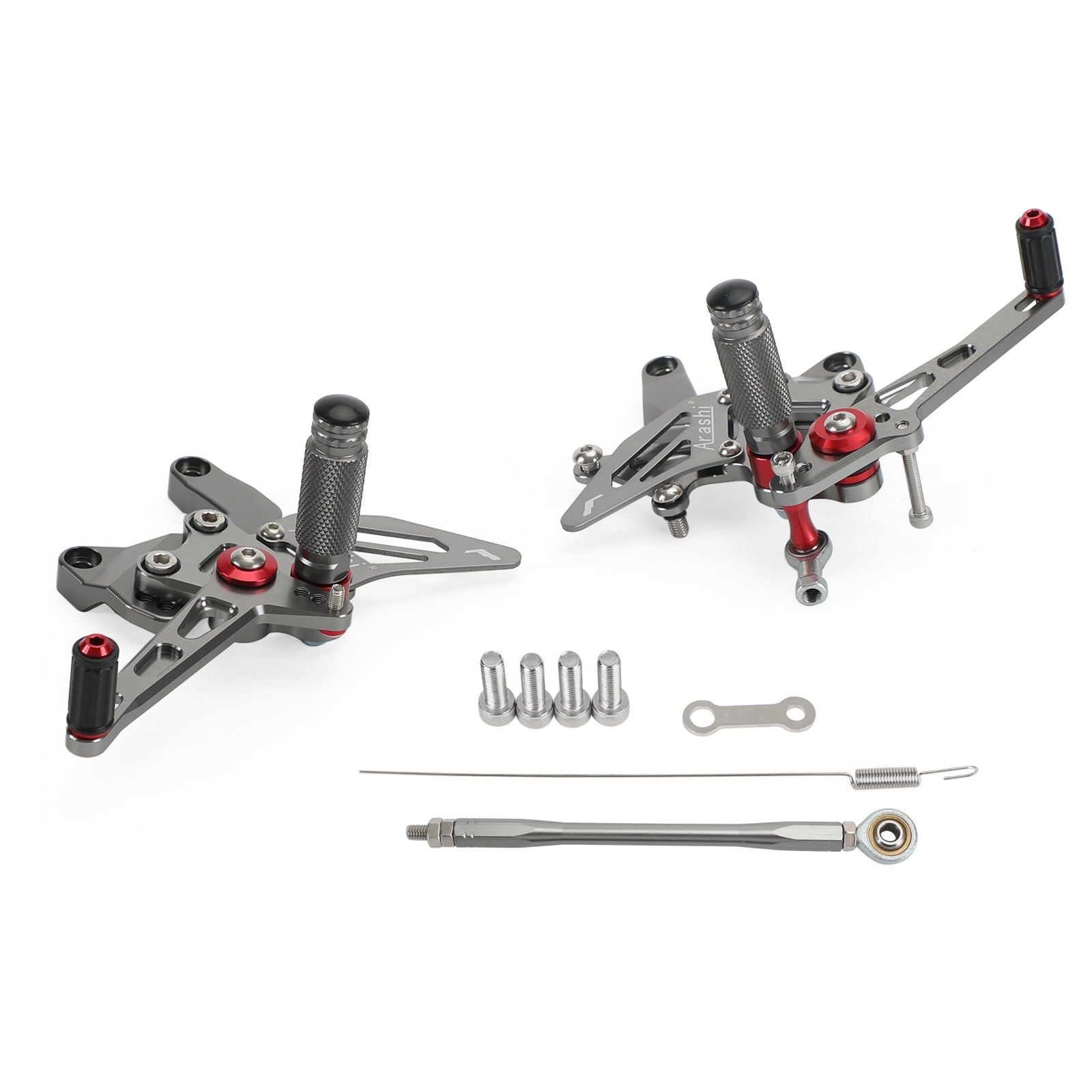 Aluminum Gray Rear Sets Footpegs Footrest Fit For Kawasaki Z900 Z 900 2021 2022