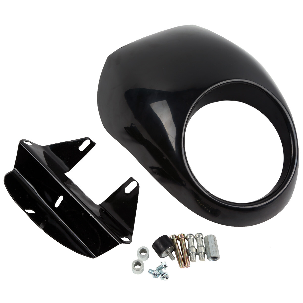 Black Headlight Fairing Mask For Harley Sportster Front Fork Cowl XL 1200 / 883