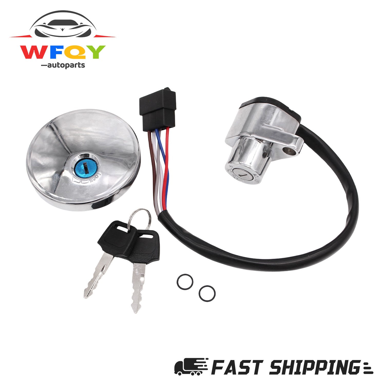 Ignition Switch Fuel Gas Cap Lock Set for Kawasaki Vulcan 500 LTD Vulcan 400 800