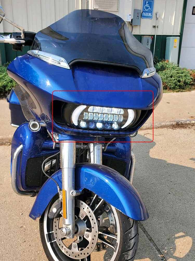LED Cold White Headlight Turn Signal Lamp For HARLEY Touring Road Glide 2015-25