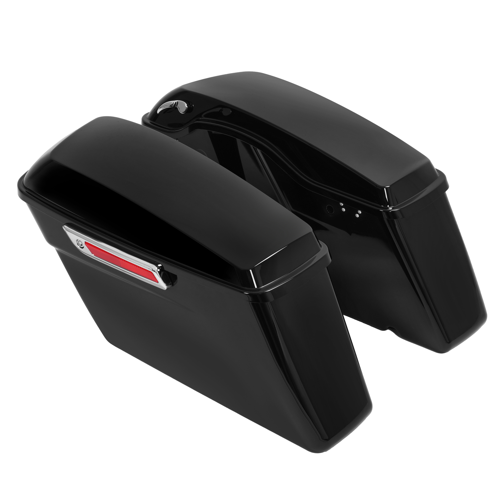 Vivid Black Hard Saddle bags & Latch Fit For Harley Davidson Touring Glide 94-13