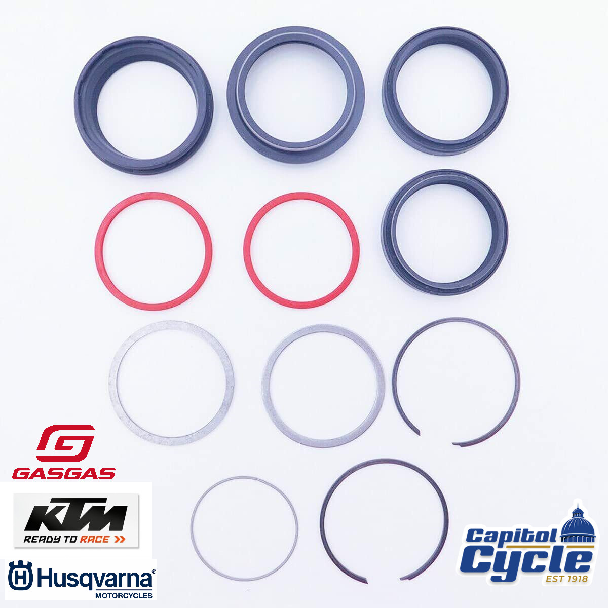KTM HUSQVARNA GAS GAS FORK SEAL KIT 48MM SKF 125 150 250 300 350 450 RP10048T