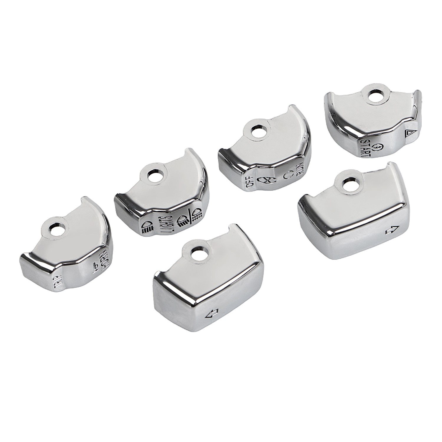 Chrome ABS Switch Housing Button Cap For Harley Softail Dyna Fat Bob Low Rider
