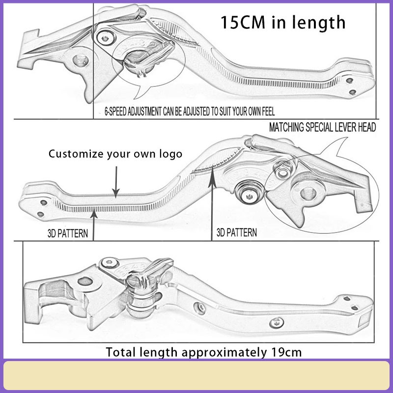 Handle Grip 3D Brake Clutch Lever Set For Kawasaki ZRX1100 ZRX1200 1999-2007