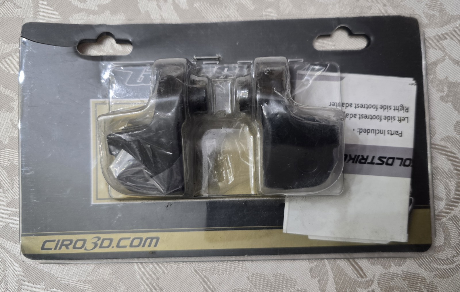 2001-2026 Honda Goldwing Driver Footrest Adapters Ciro Goldstrike Black 60012