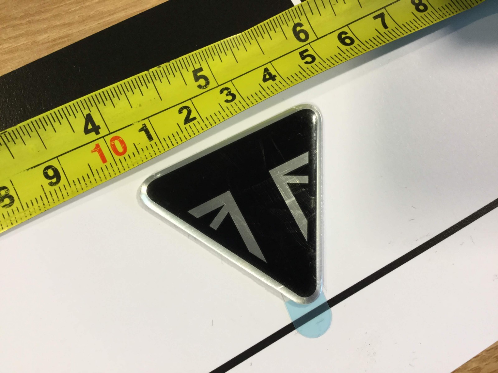 Triumph Triangle Engine Cover Sissy Bar Badge Logo Sticker Black NEW Union Jack