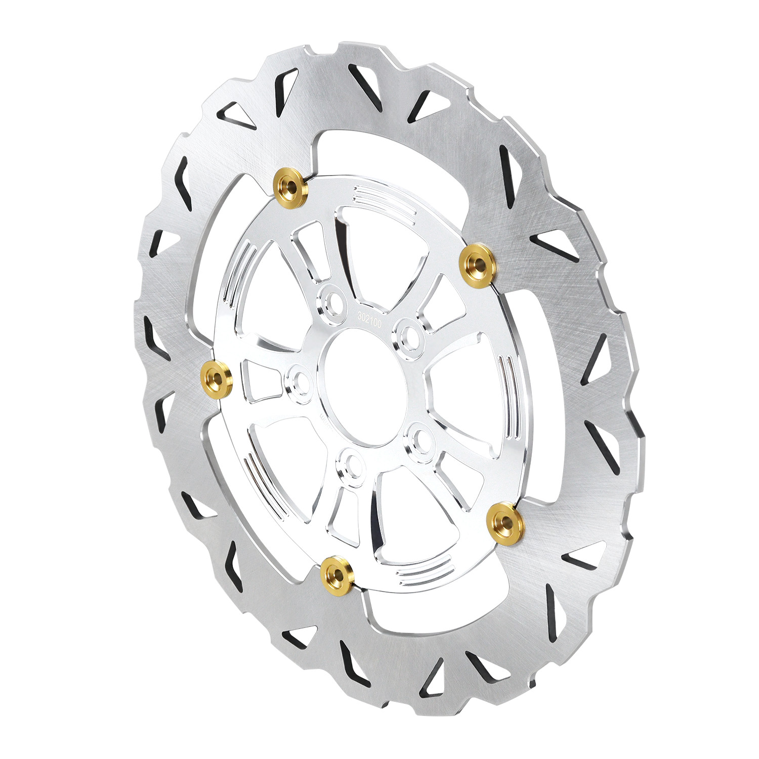 2PCS Chrome 12.6″ Floating Front Brake Rotors for Harley 24-26 CVO Road Glide ST