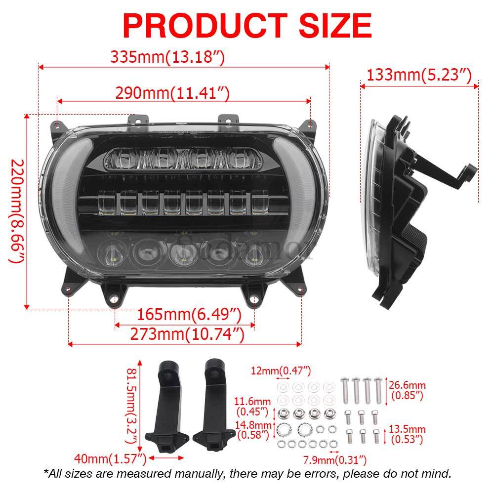 LED Cold White Headlight Turn Signal Lamp For HARLEY Touring Road Glide 2015-25