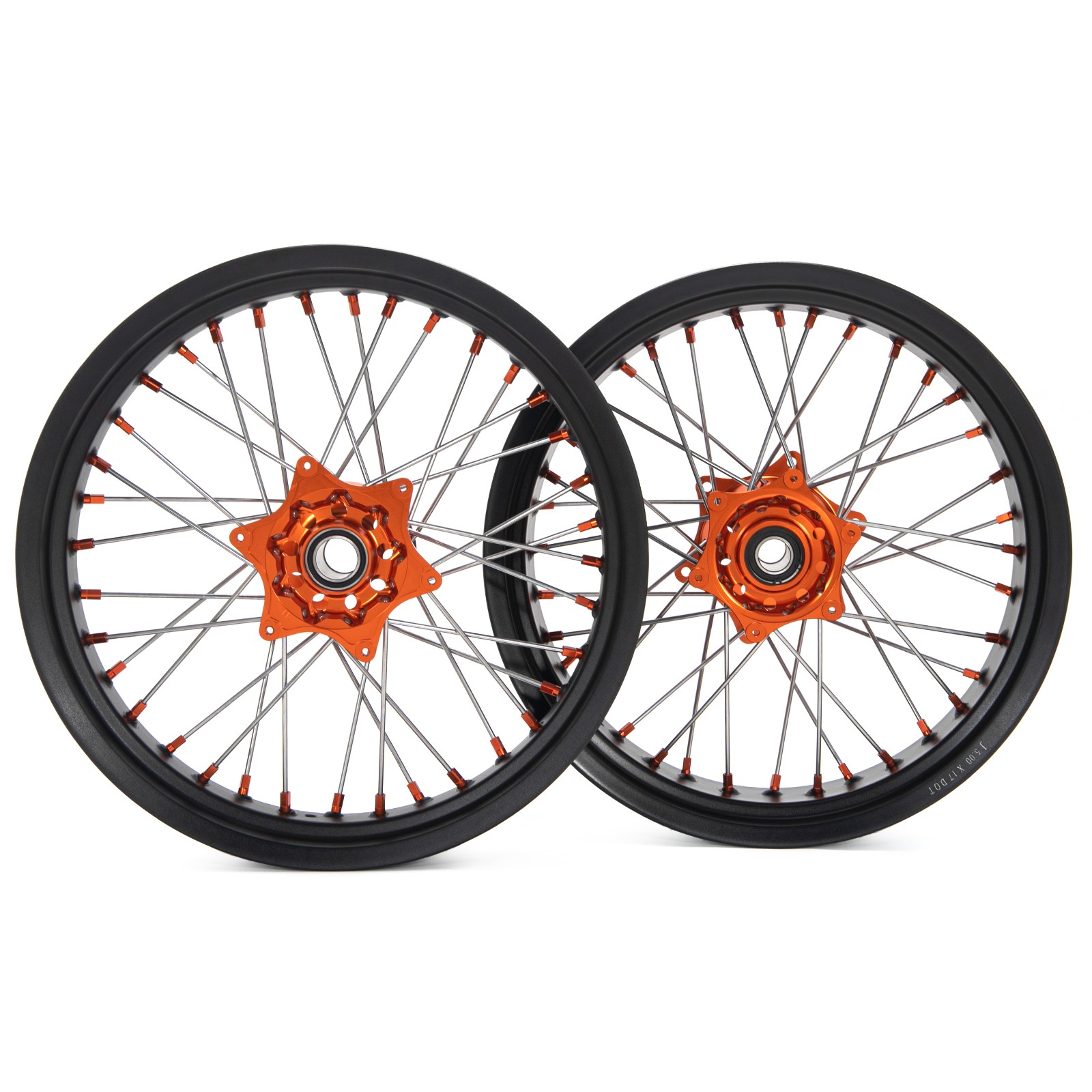 17″x3.5/5 Supermoto Wheel Set For EC MC SXF MXC EXC XC-G XC-W EXC-F XC-F 125-540