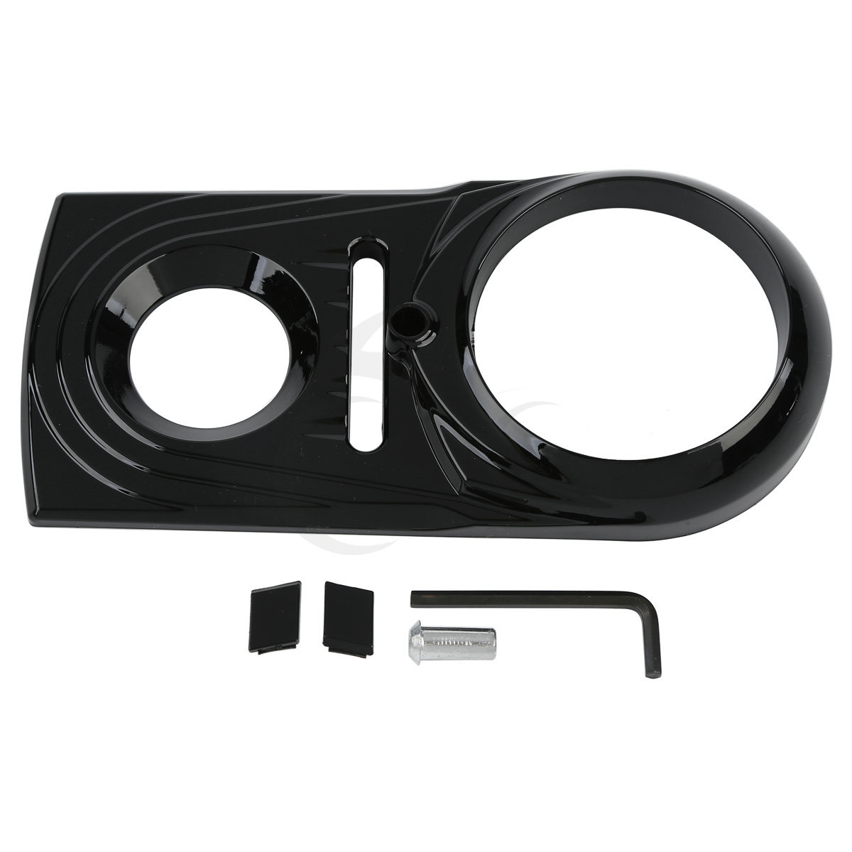 Chrome/Black Dash Panel Insert Cover Fit For Harley Softail Fatboy 2000-2017