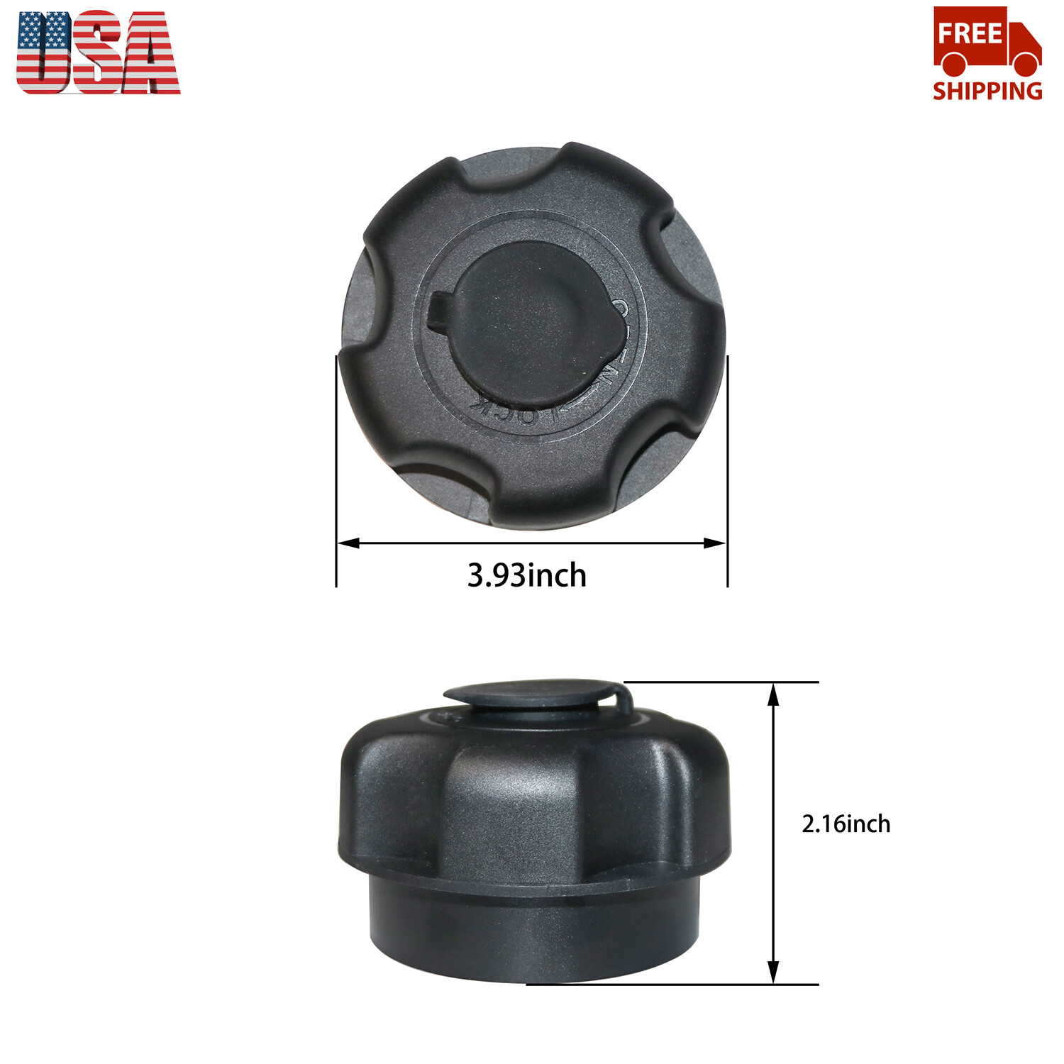 Lockable Gas Cap Fuel Tank Lid Cover W/ key for UTV Polaris Ranger RZR Sportsman