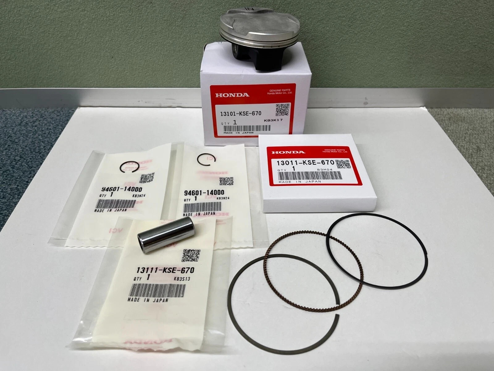 ” HONDA NEW GENUINE OEM PISTON KIT 2007-2009 CRF150R CRF150RB 13101-KSE-670*