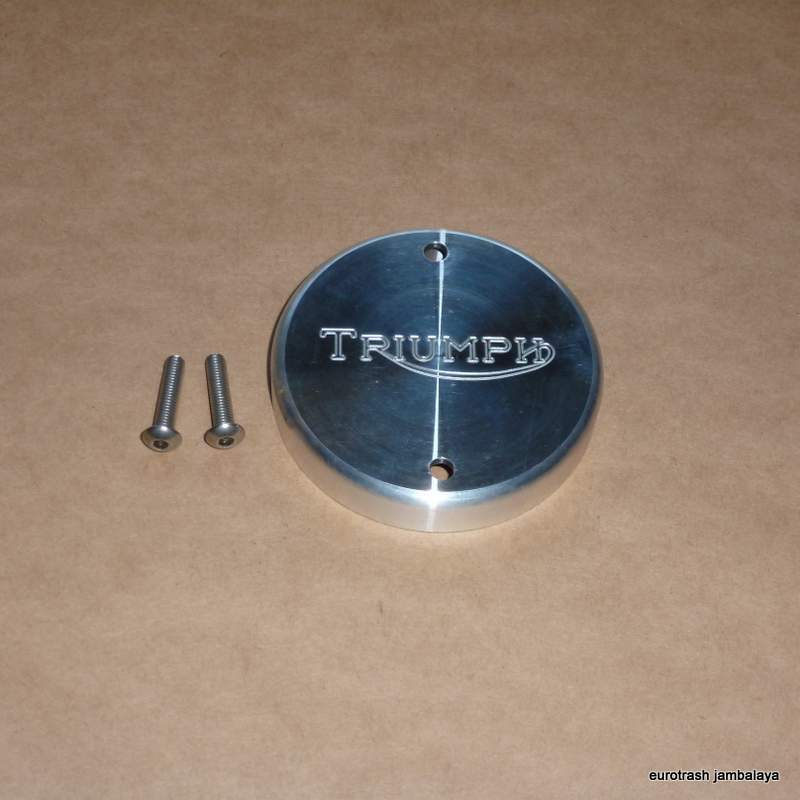 Triumph Alloy Points Cover w/screws 500 650 750 billet aluminum custom-made USA