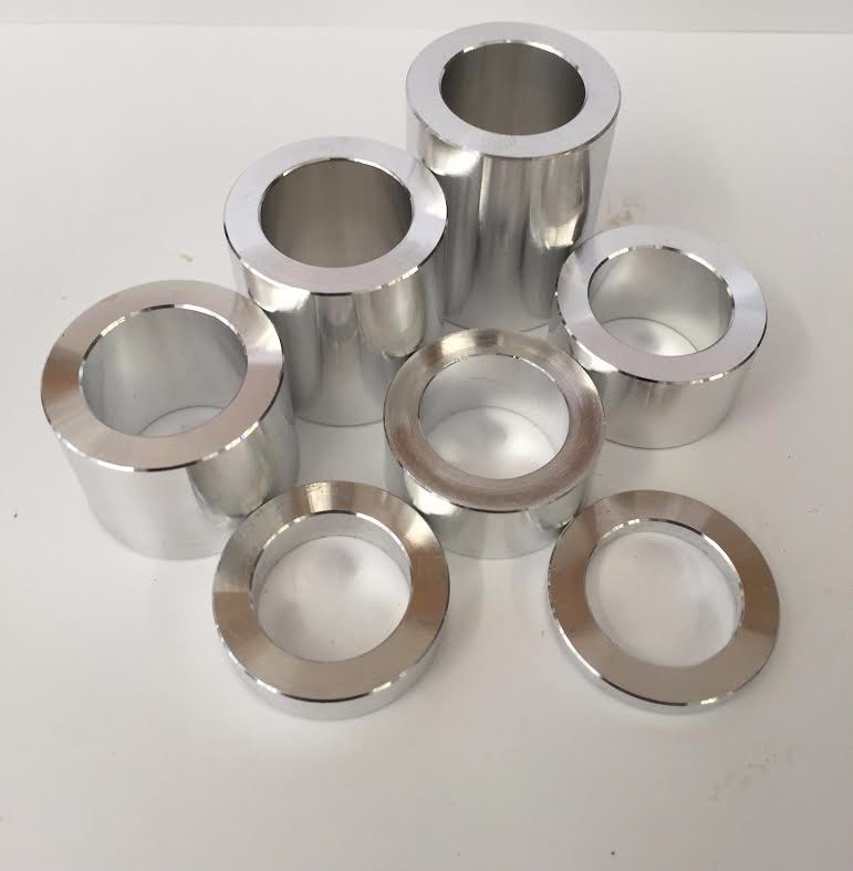 ID-3/4 OD-1-1/8″ WHEEL AXLE SPACER KIT – 14 PCS. – HARLEY – 7 PAIRS – USA MADE
