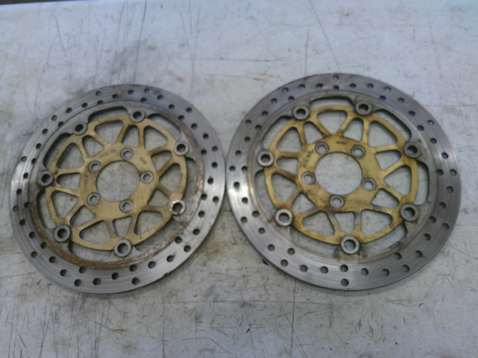 1999-2003 Kawasaki ZR-7 ZR750 front left right brake disc rotor set