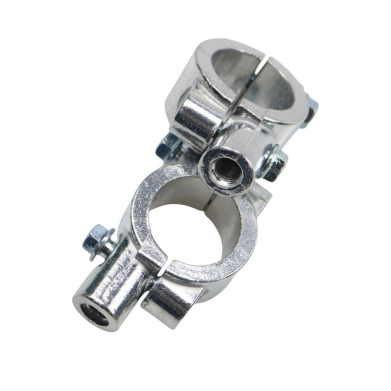 Silver 1″ 25mm Handlebar 8mm Mirror Clamp Mount Adapter For Cruiser Cafe Racer
