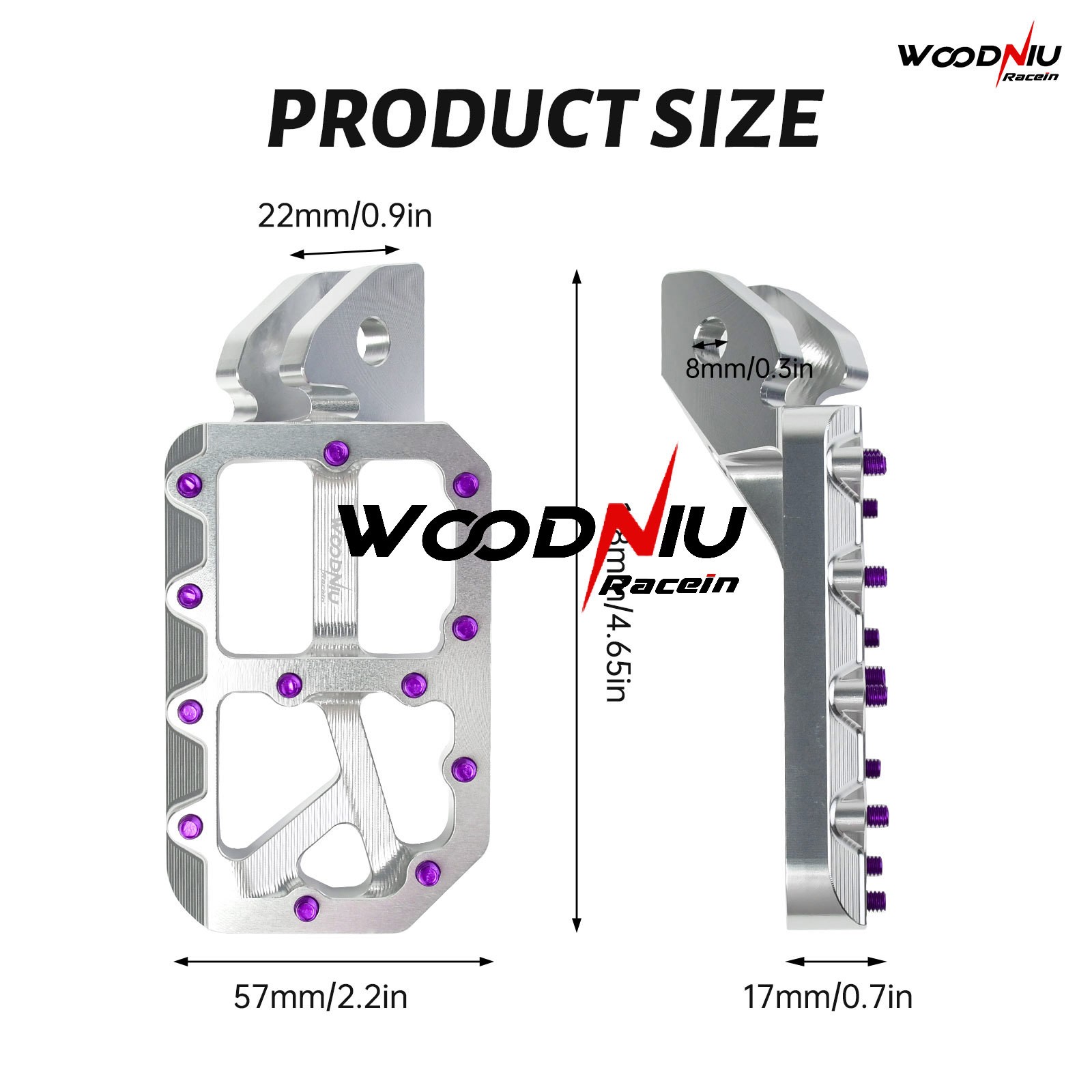 CNC Aluminum Alloy for Surron Light Bee X Foot Ped Pedal Bracket FootPeg Strike