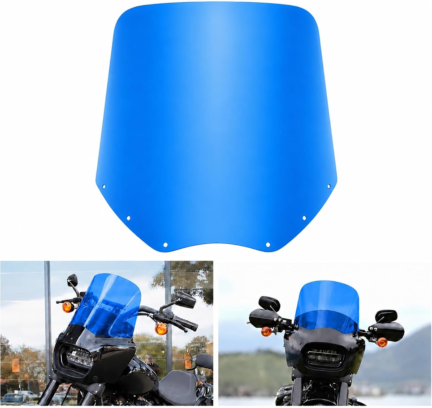 13″ Blue Windscreen Windshield Fits For FATECIM Fairing 6021 6024 6033 6034 6050