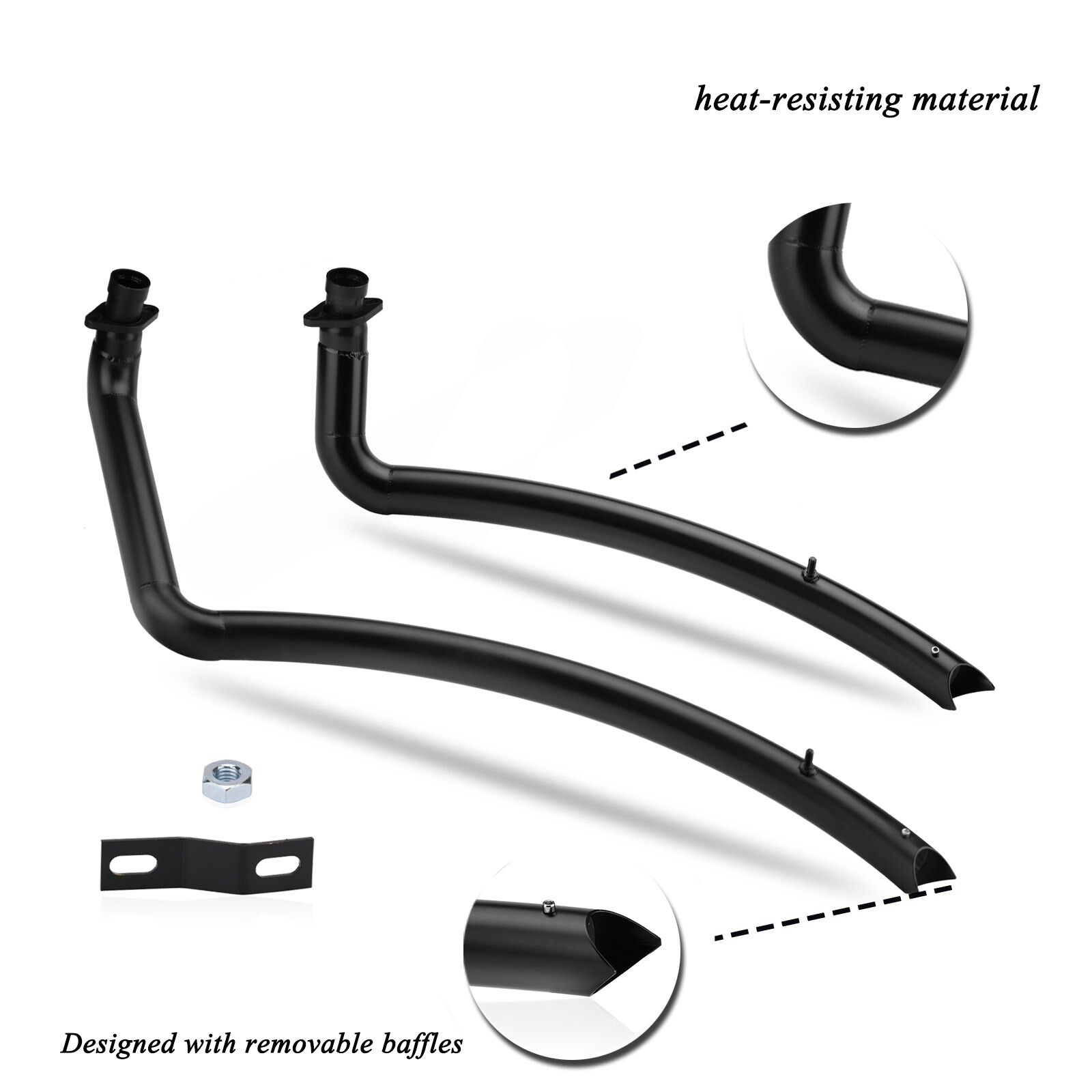 For Kawasaki Vulcan 900 Custom VN900 Classic Shortshots Staggered Exhaust Pipes