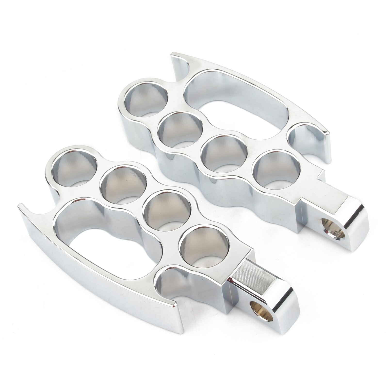 2X Chrome Foot Pegs Male Mount For Harley Bobber Chopper Cruiser Dyna Sportster