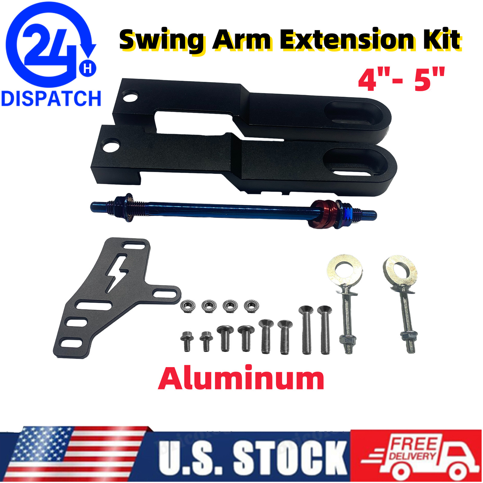 Aluminum For Razor MX650 SX500 Mini Bikes Bolt on Swing Arm Extension Kit 4″- 5″