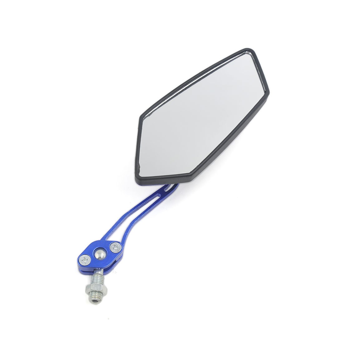 Pair 10mm 360 Degree Rotatable Motorcycle Bike Universal Mirror Blue Black