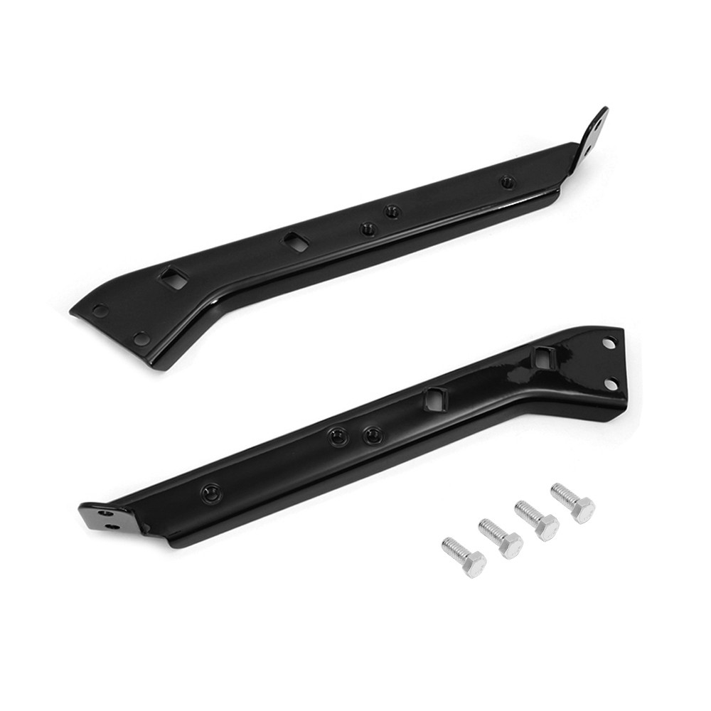 2x Black Saddlebag Rail Support Brackets for Harley Touring FLT FLHT 1985-2008