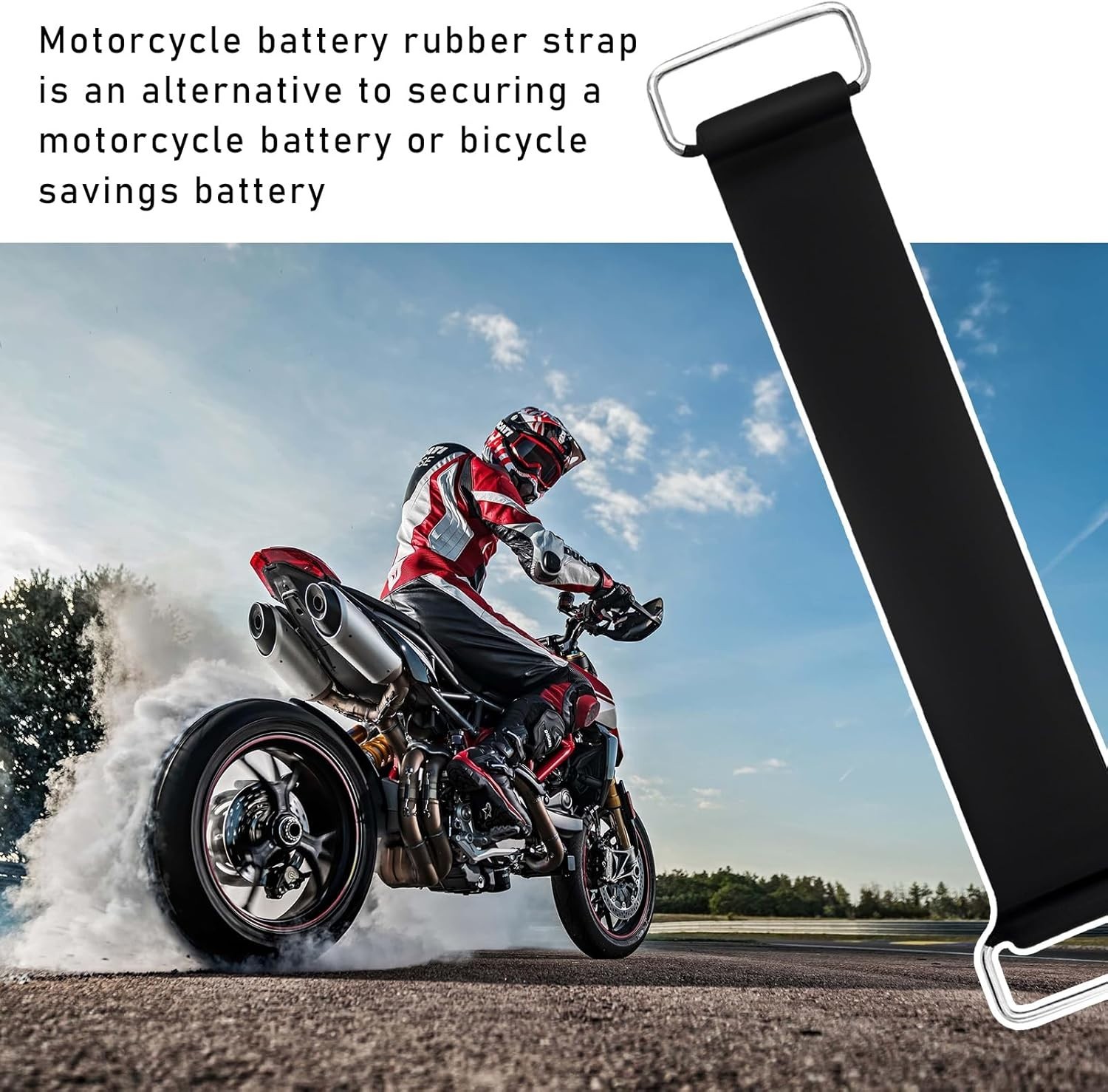 High-Quality Battery Strap with Metal Buckles – 2 Pack for Motorcycle Protection