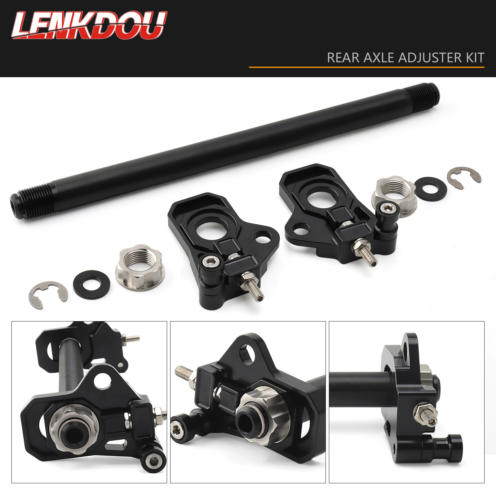 Motorcycle Rear Axle Adjuster Kit For Harley Electra Glide Road Glide 2009-Later