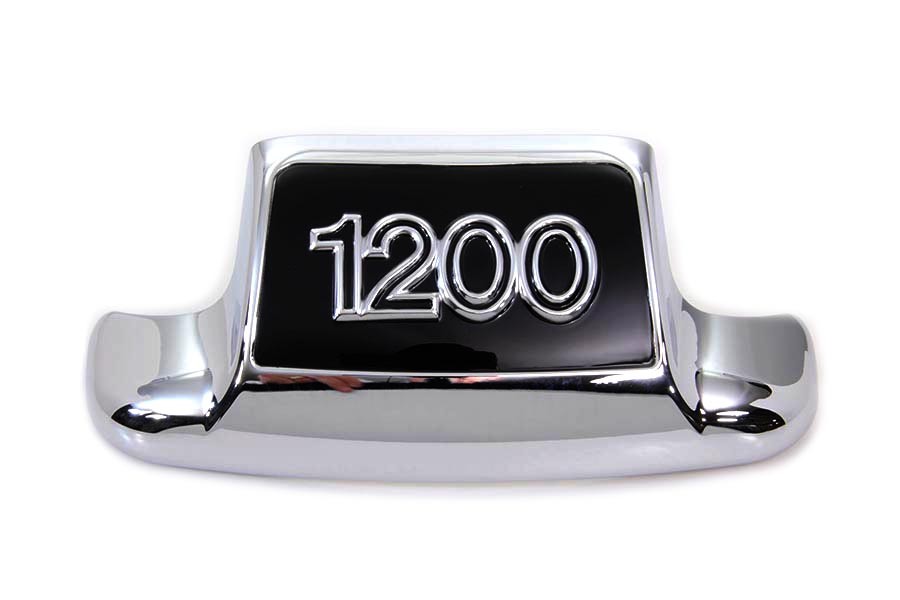 Chrome and Black Rear Fender Tip inch1200 inch fits Harley Davidson