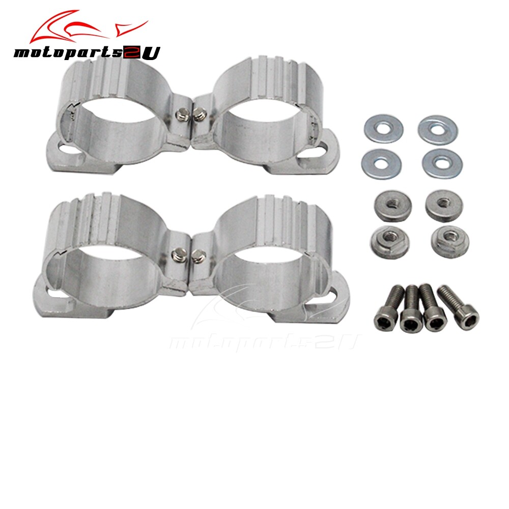 1 Set Adjustable Fairing Clamp Bracket Assemblies For Motorcycle 42-50mm Forks