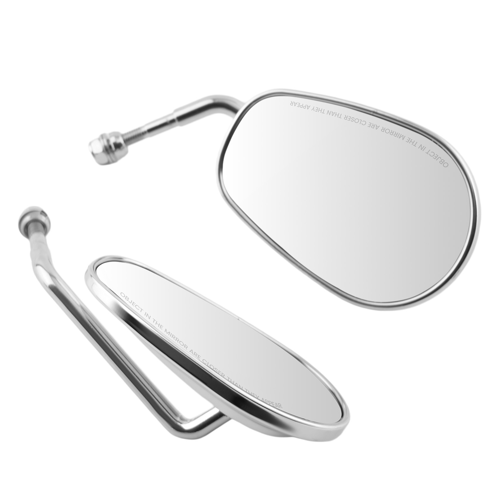 Aluminum Chrome Mirrors for Harley Davidson Universal 8mm Thread 1982-2016