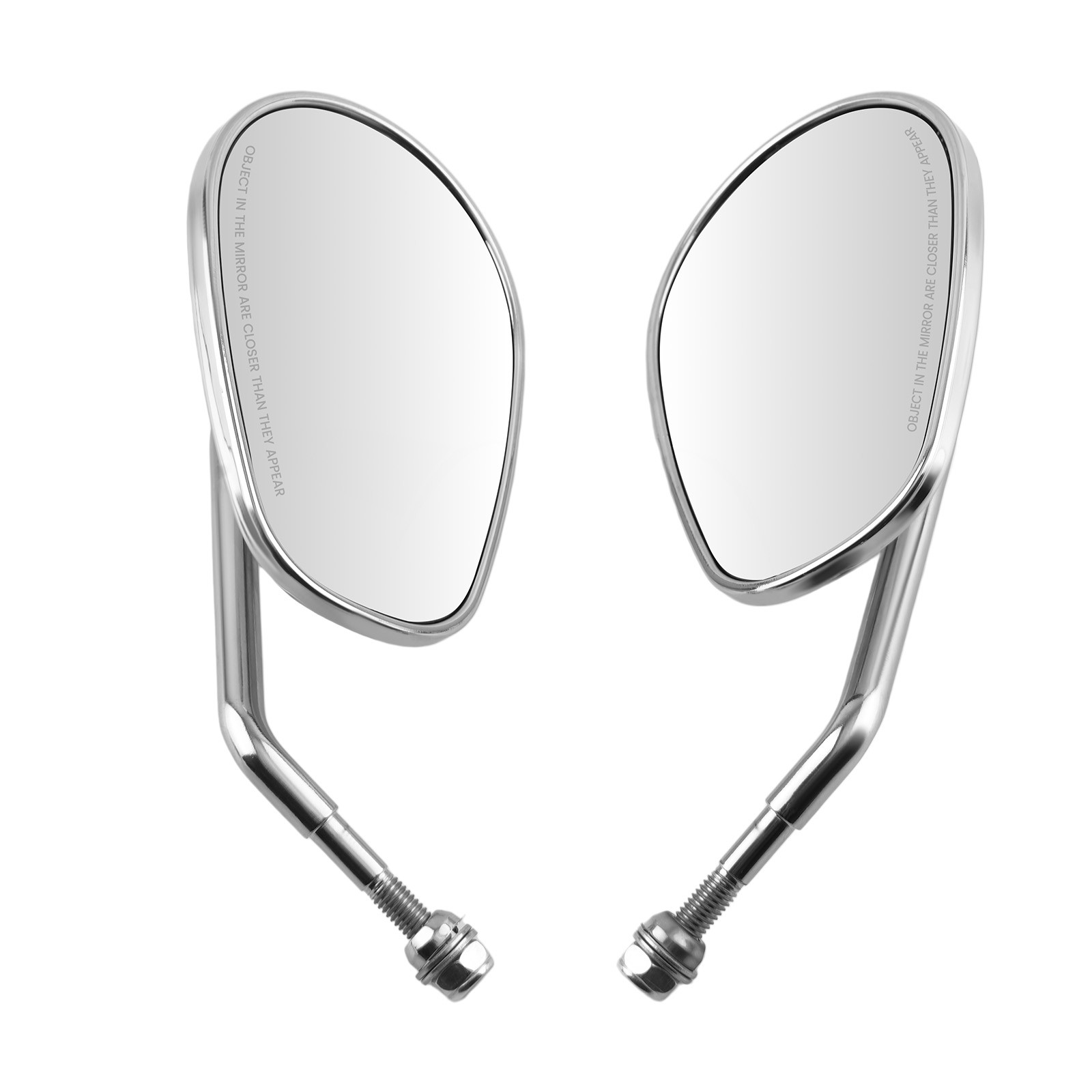 Aluminum Chrome Mirrors for Harley Davidson Universal 8mm Thread 1982-2016
