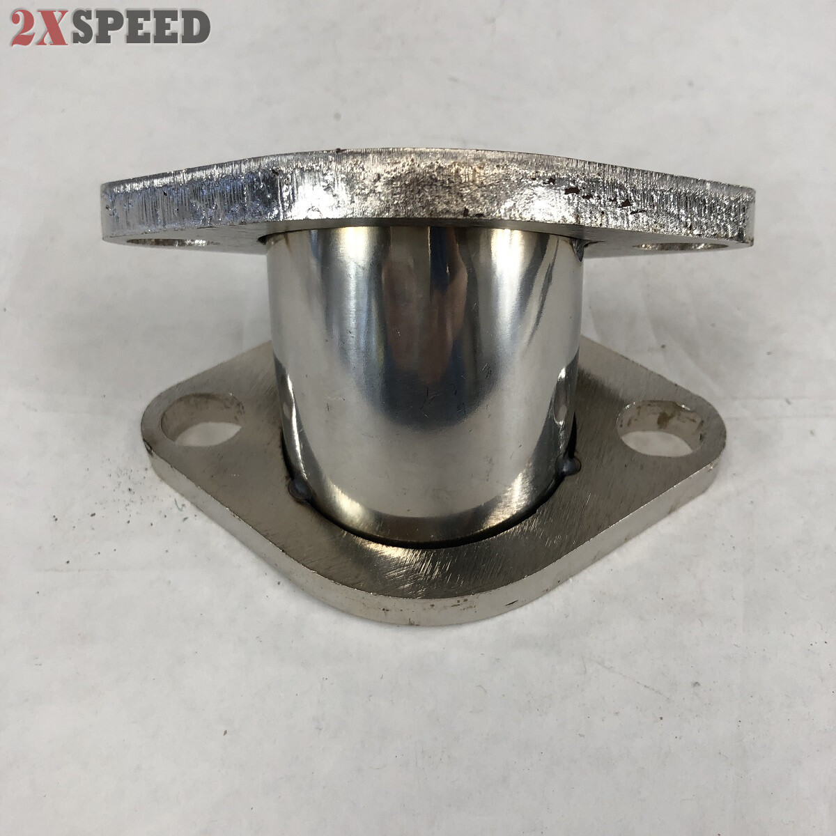 2.25″ to 2.25″ 45-degree 2 Bolt Flange Exhaust Muffler Pipe Flange Mild Steel