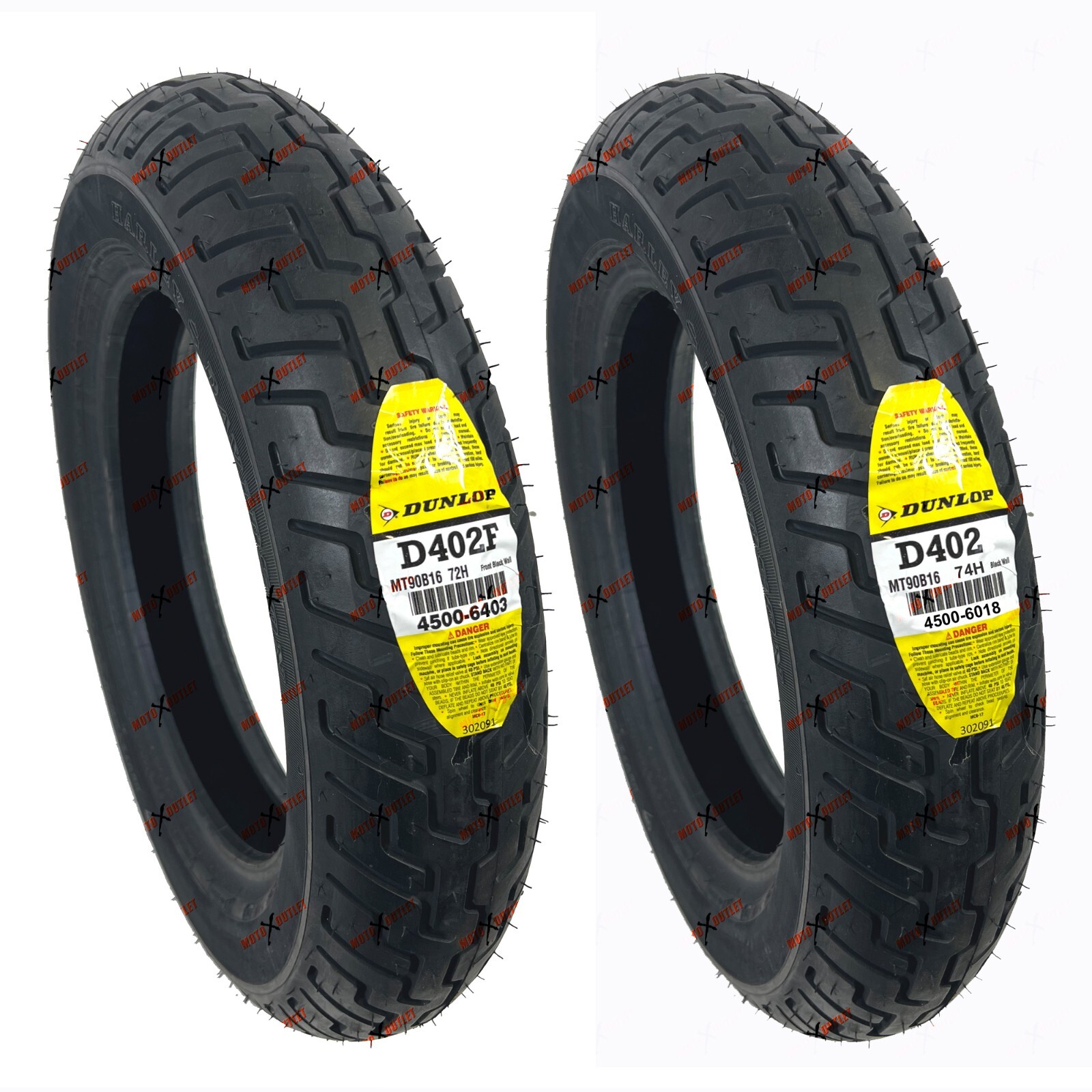 Dunlop D402 MT90B16 Front and Rear Motorcycle Tire Set Harley-Davidson MT 90 16