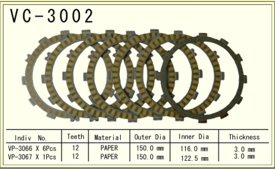LOPOR Fibrous Clutch plate kit For SUZUKI DL650 11-23 A GT XA SFV400 650 03-23