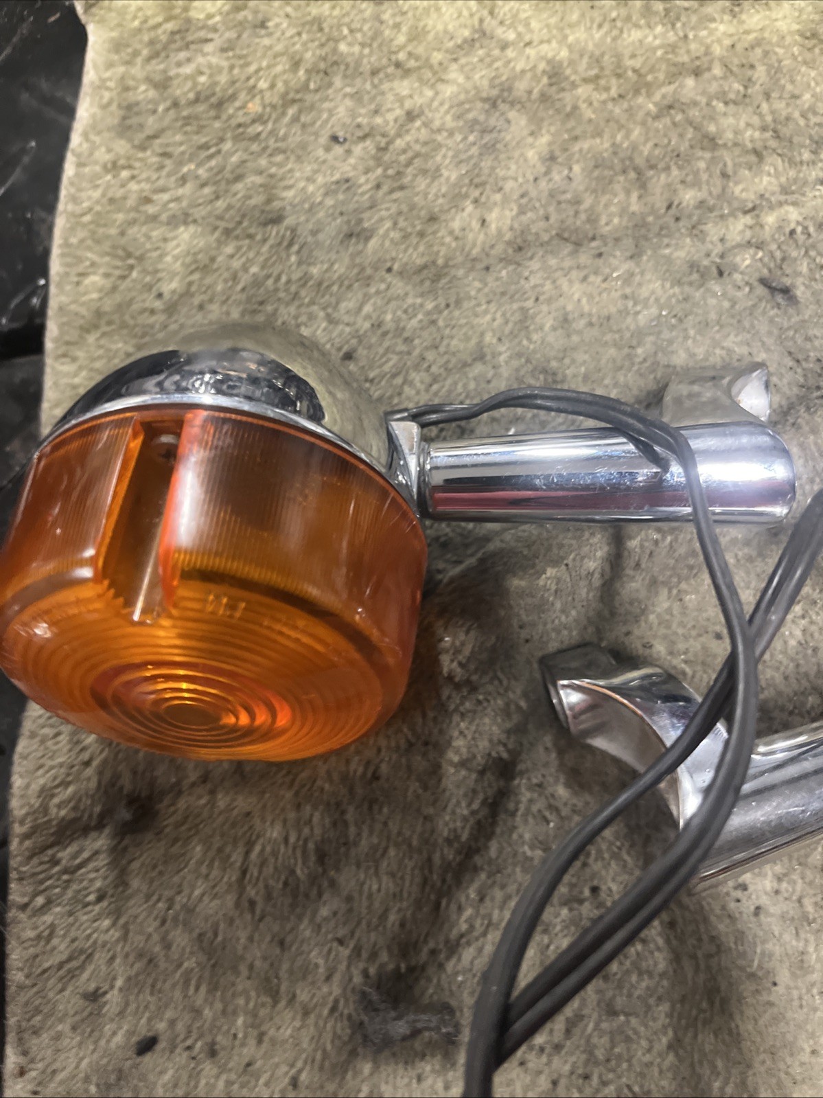 1991 Harley FXRS Lowrider Convertible Front Turn Signal Mount Set CHROME OEM FXR
