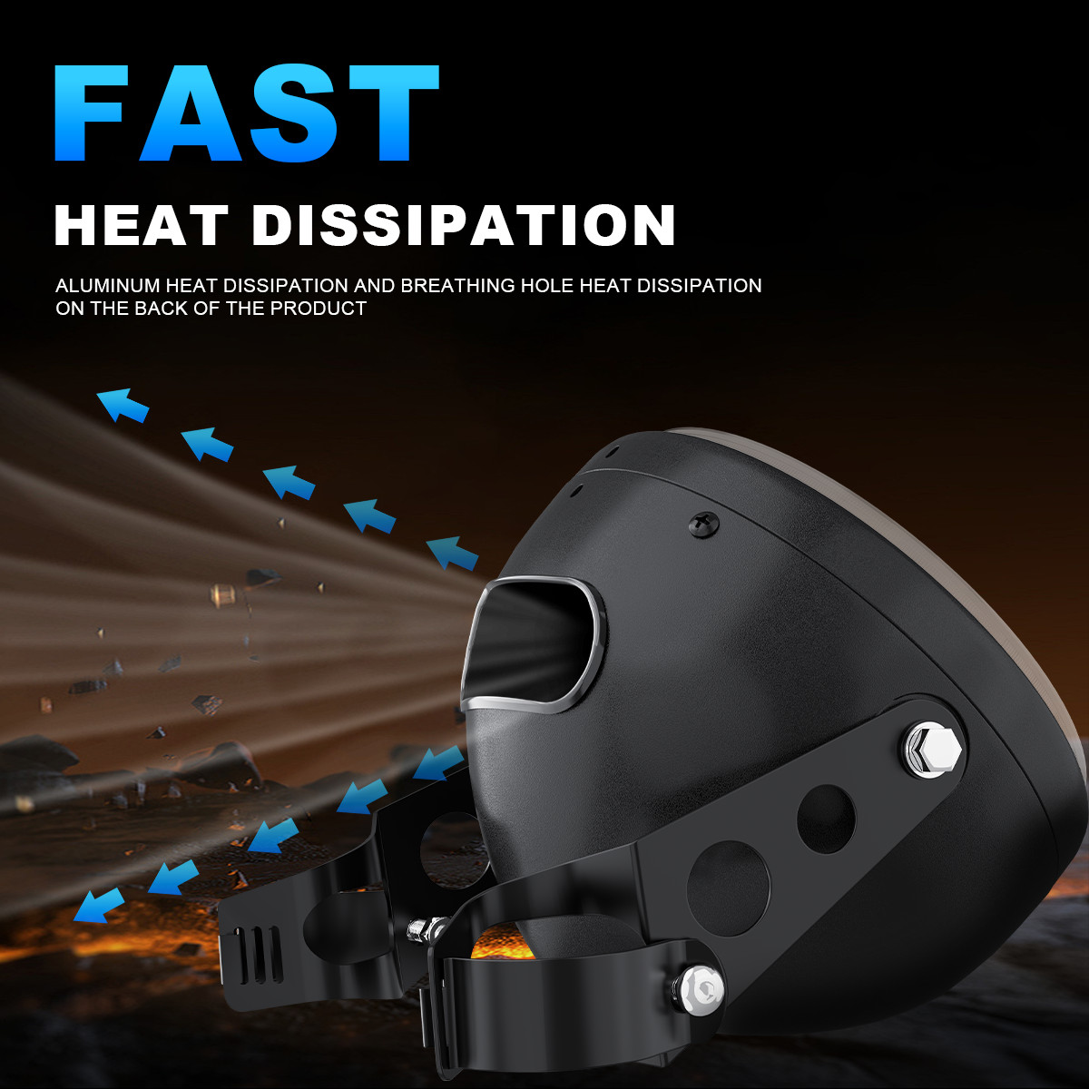5.75″ Motorcycle LED Headlight Turn Signal Light Hi/Lo Beam Fit For Harley Cafe