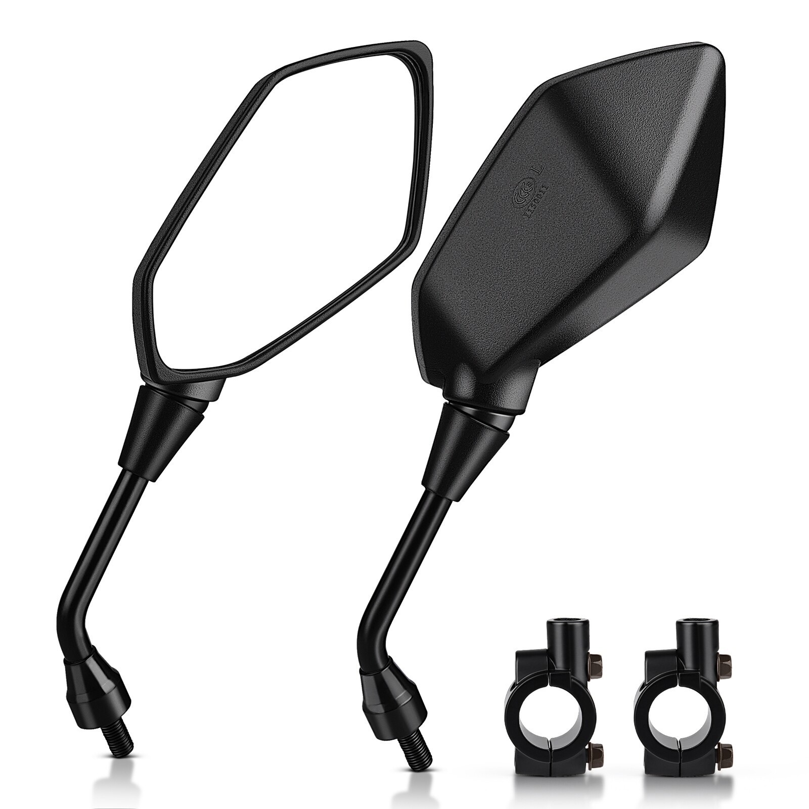 1 Pair 7/8″ 22mm Motorcycle Rear View Handle Bar End Side Rearview Mirrors US
