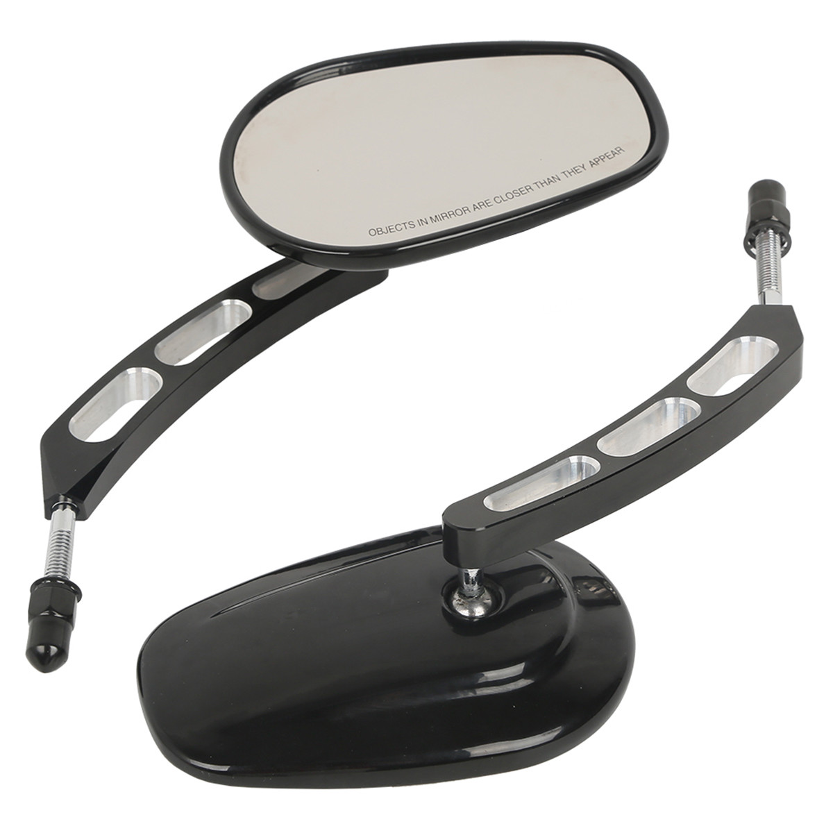 Universal 8mm Rear View Side Mirrors Fit For Harley Touring Road King Road Glide