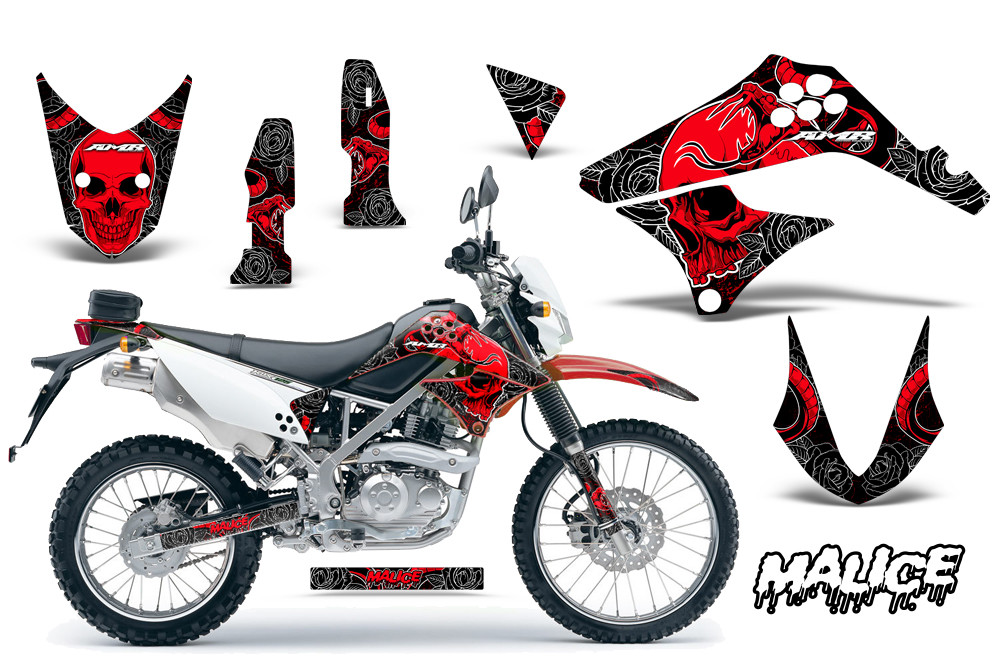Dirt Bike Graphics Kit Decal Wrap For Kawasaki D-Tracker 125 2010-2016 MALICE R