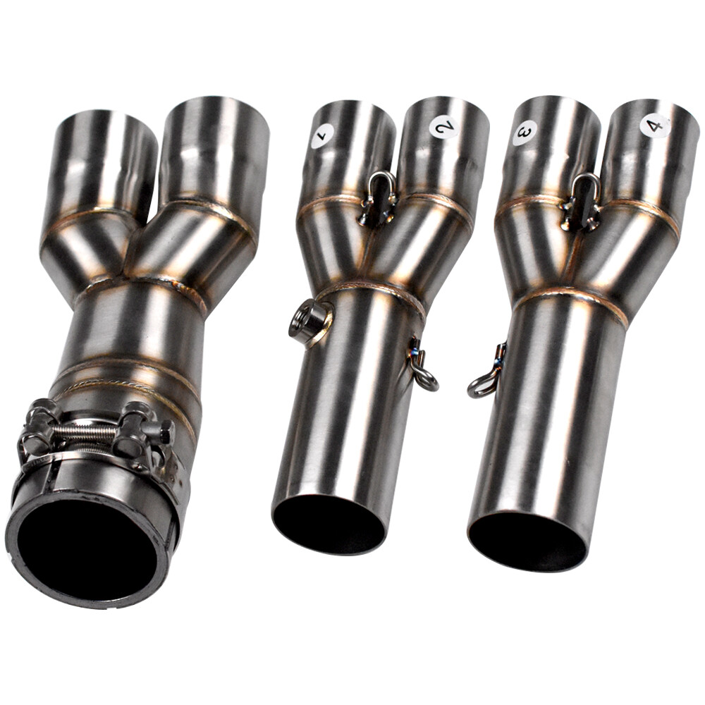 For Kawasaki Ninja ZX6R 2009-2022 Full System Header Exhaust Front Mid Link Pipe