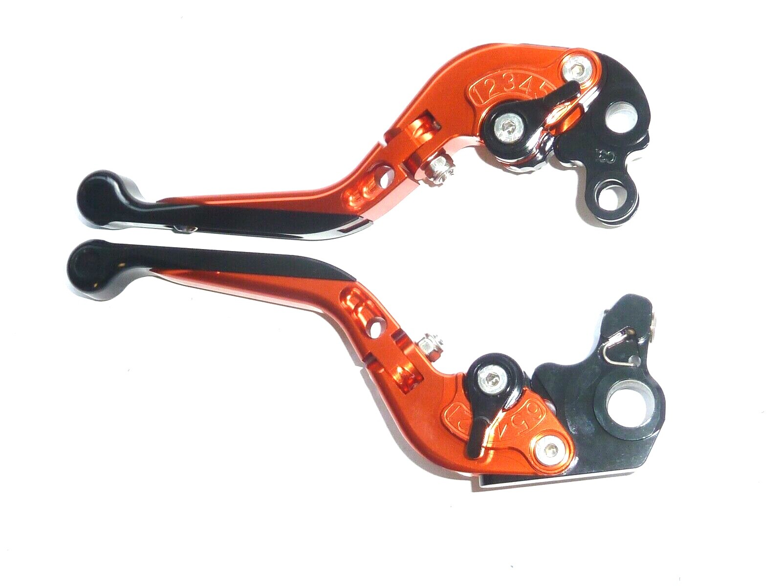KTM 690 DUKE 2012-2013 BRAKE CLUTCH ORANGE FOLDING LEVERS ROAD RACE TRACK TS361