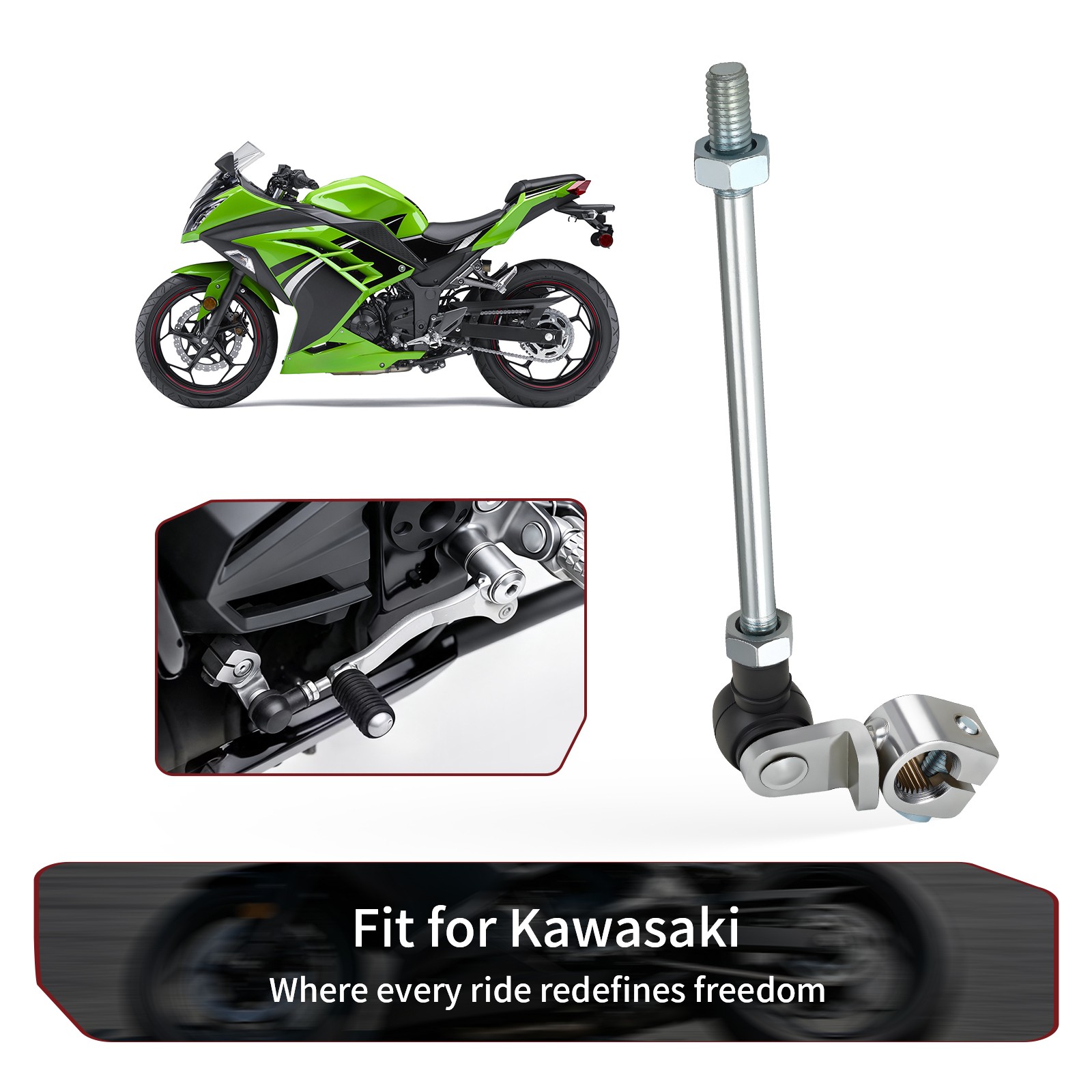 2013 – 2017 FOR KAWASAKI NINJA 300 GEAR SHIFTER ARM WITH SHIFT ROD # 13242-0087