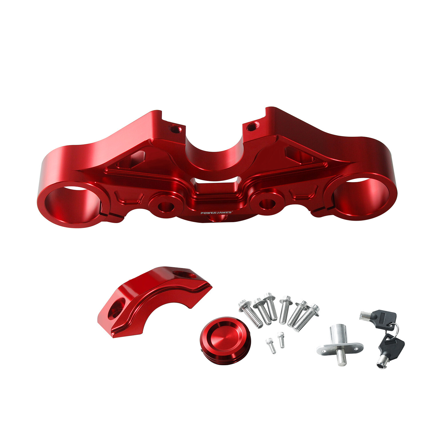 Red Front Upper Top Triple Tree for Harley Touring FLTRXS FLTR FLTRSE FLTRU 15+