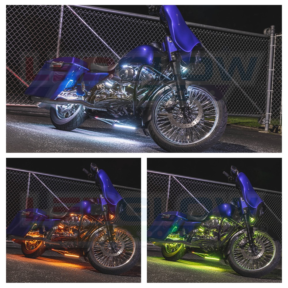 LEDGlow 20pc Advanced Million Color LED Motorcycle Neon Accent Flex Light Kit