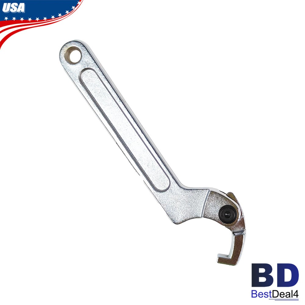 7in C Spanner Hook Wrench Adjustable Motorcycle Shock Absorber Suspension Tools