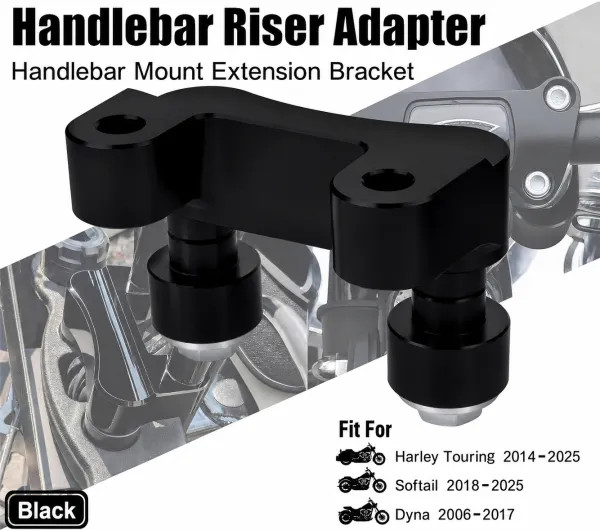 Handlebar Riser Adapter Handlebar Mount Extension Bracket Fit For Harley Touring