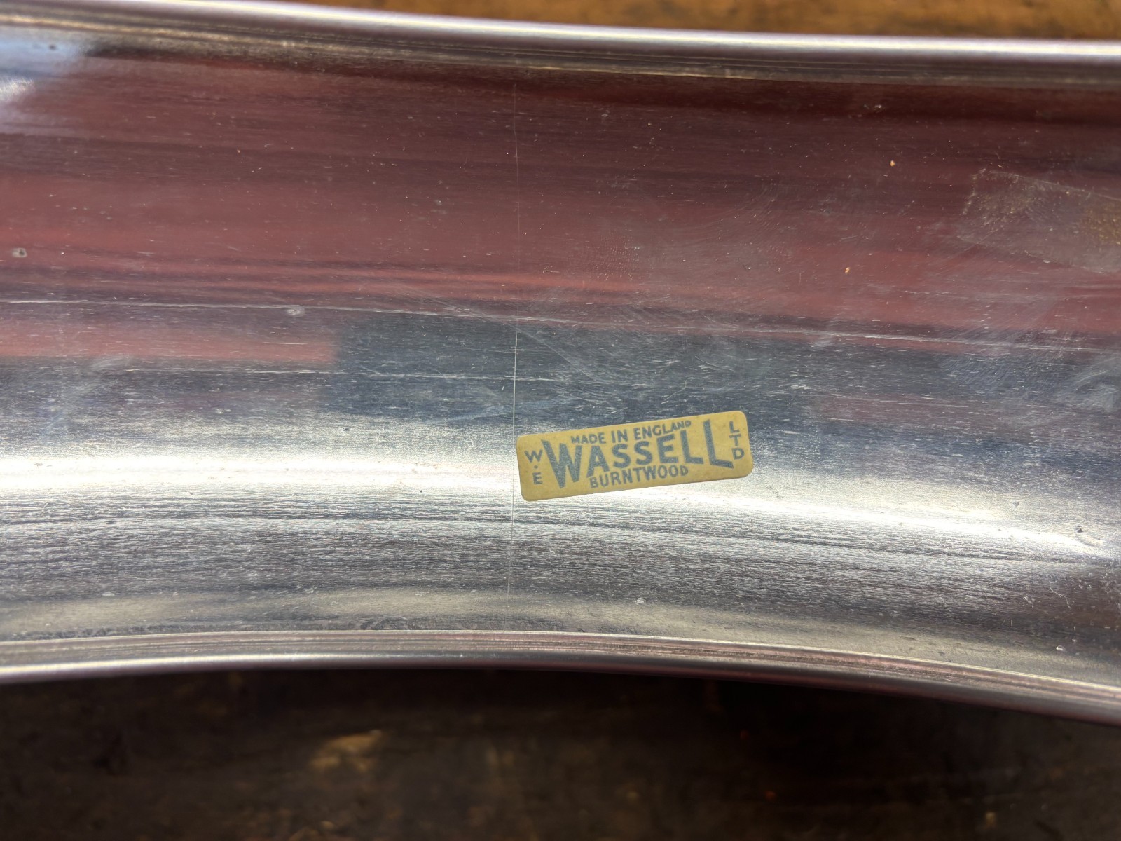 NOS Wassell Aluminum Fender Alloy Vintage 4″ BSA Triumph Harley Flat Track