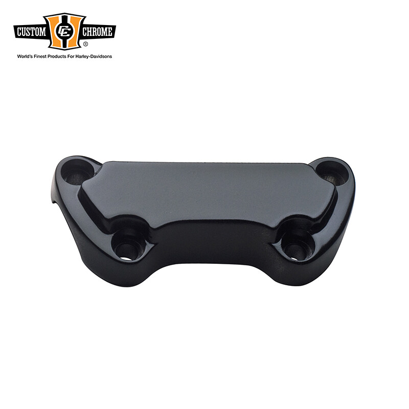 Black Handlebar Top Clamp Standard Fit For Harley-Davidson Risers 1974+